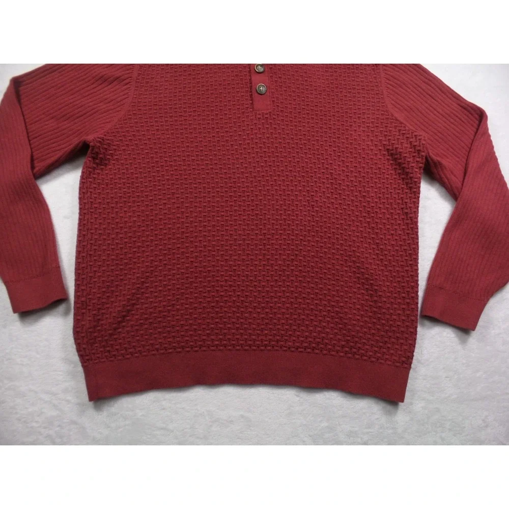 Tommy‎ Bahama Sweater Mens Size Extra Large Red Pullover Knit Mock Neck